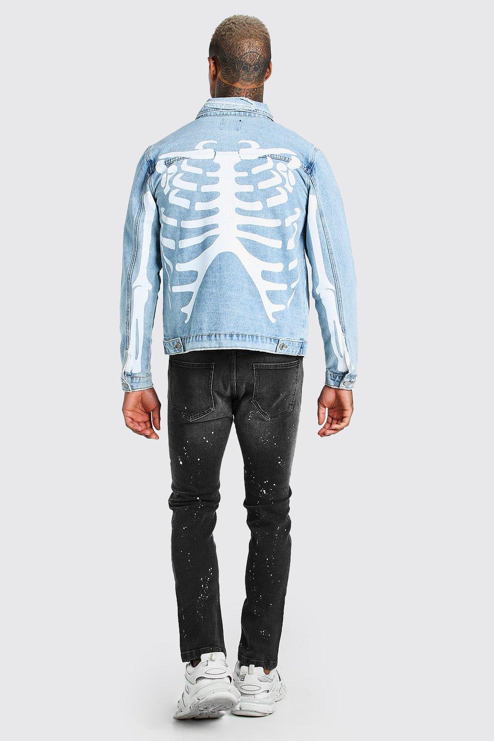 Skeleton denim jacket sale